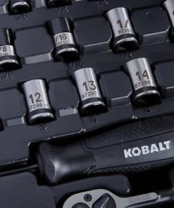 Deals 🧨 Kobalt Mechanics Tool Sets Universal 115-Piece Standard (SAE) and Metric Combination Matte Mechanics Tool Set (1/4-in; 3/8-in) 🎉 -Kobalt Sales Shop 45373711