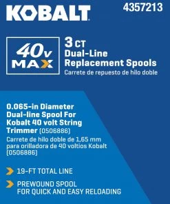 Flash Sale π Kobalt String Trimmer Line 19-ft Spool 0.065-in 40V Spooled Trimmer Line π 7 Flash Sale π Kobalt String Trimmer Line 19-ft Spool 0.065-in 40V Spooled Trimmer Line π -Kobalt Sales Shop 46556763