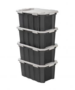 Budget 🔥 Kobalt Plastic Storage Totes X-large 24-Gallon (96-Quart) Grey Heavy Duty Tote with Latching Lid ✔️ -Kobalt Sales Shop 47585999 scaled