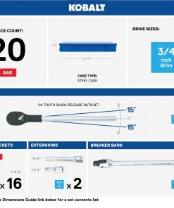 Wholesale π Kobalt Mechanics Tool Sets 3/4-in Drive 20-Piece Standard (SAE) Matte Mechanics Tool Set (3/4-in;) π― 17 Wholesale π Kobalt Mechanics Tool Sets 3/4-in Drive 20-Piece Standard (SAE) Matte Mechanics Tool Set (3/4-in;) π― -Kobalt Sales Shop 47737803 scaled