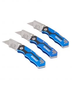 Wholesale 👏 Kobalt Utility Knives Kobalt 3pk Lockback knife set 18mm 3-Blade Folding Utility Knife 🧨 -Kobalt Sales Shop 47775795